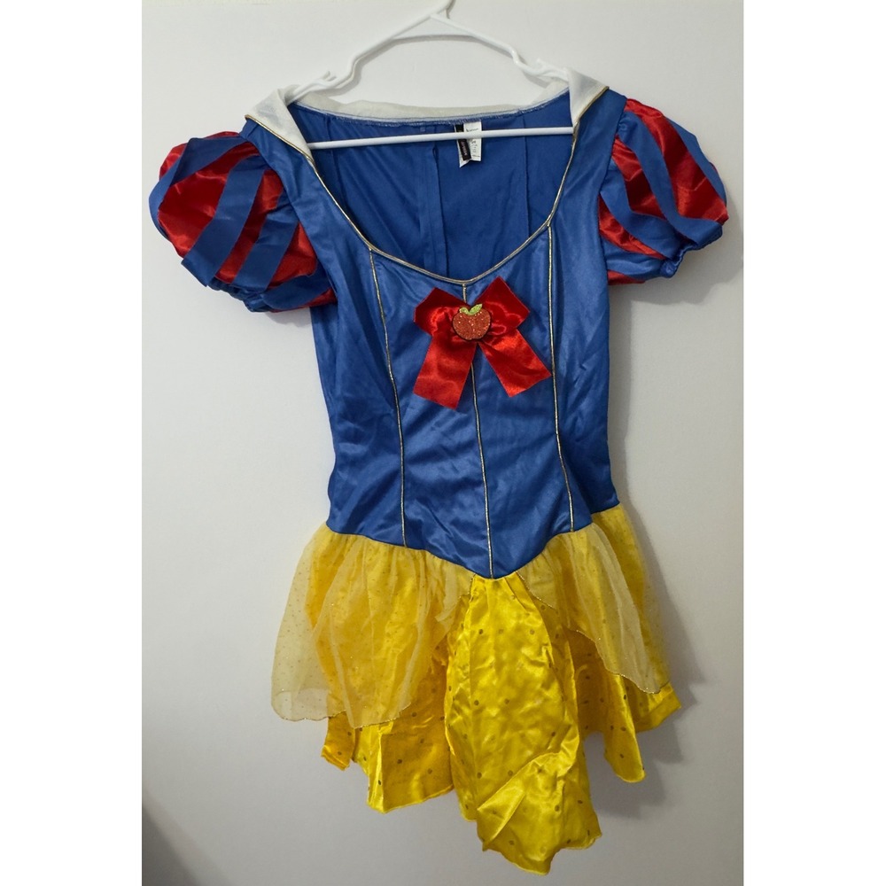 Snow White Costume Dress Womens M/L Blue Yellow Fairytale Disney Princess